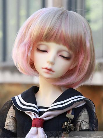 BJD Wig 1/3 Short Hair with Bangs for SD Size Ball Jointed Doll
