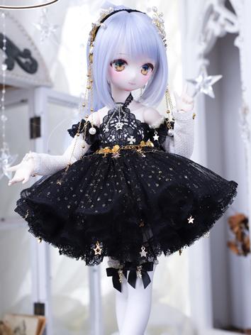 Limited BJD Clothes Black Star Dress Set for MDD Size Ball-jointed Doll