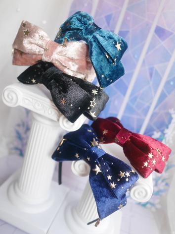BJD Accessories Star Velvet Bow Headband for SD/MSD/YOSD Size Ball-jointed Doll