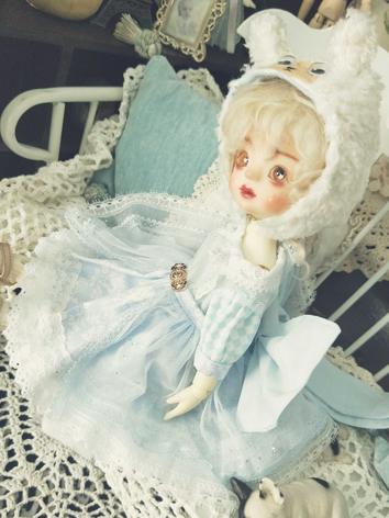 BJD Clothes Girl Blue Dress Suit for SD/MSD/YOSD Size Ball-jointed Doll