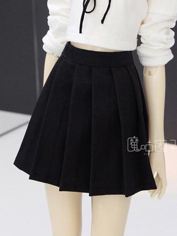 BJD Clothes Black Pleated Skirt for YOSD/MSD/SD/SD16 Size Ball-jointed Doll