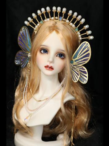 BJD Accessories Headband Feather Wings Ear Ornaments Set for SD Size Ball-jointed Doll