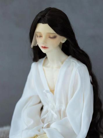 BJD Wig Black Long Curly Hair for SD Size Ball-jointed Doll