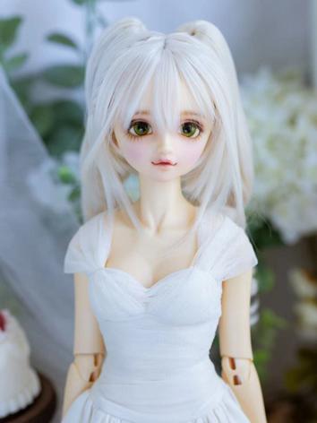 BJD Wig Girl Double Ponytail Hair for SD/MSD Size Ball-jointed Doll