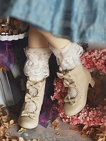 BJD Shoes Bowknot High-heel Short Boots for YOSD/MSD/MDD Size Ball-jointed Doll