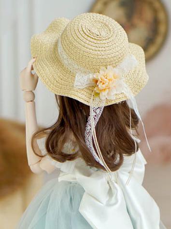 BJD Hat Summer Beach Sun Hat for SD/DD Size Ball-jointed Doll