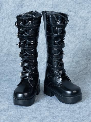 BJD Shoes Black Long Boots for SD Size Ball-jointed Doll