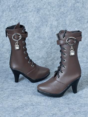 BJD Shoes Lace-Up Zip Tall Boots for SD Size Ball-jointed Doll