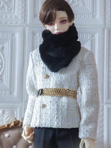 BJD Clothes Male Coat Fur Collar Suit for SD17/POPO68/70cm/75cm Size Ball-jointed Doll