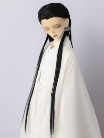 BJD Wig Black Basic Long Hair for SD Size Ball-jointed Doll
