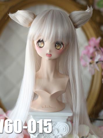 BJD Wig Silver Fox Long Straight Hair for SD/DD Size Ball-jointed Doll