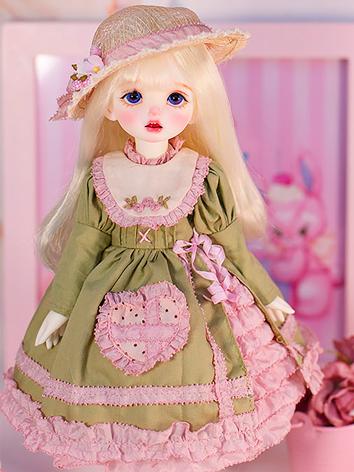 BJD Clothes Green Dress for YOSD/MSD/DSD/SD Size Ball-jointed Doll
