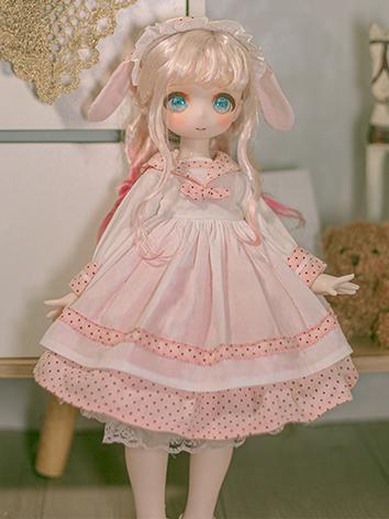 BJD Clothes Sweet Bunny Maid Dress for YOSD/MSD/DSD/SD Size Ball-jointed Doll