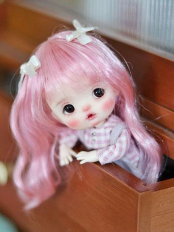 BJD Wig Pink Long Hair for 1/8 Size Ball-jointed Doll