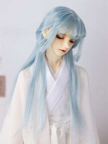 BJD Wig Blue Long Straight Hair for SD Size Ball-jointed Doll