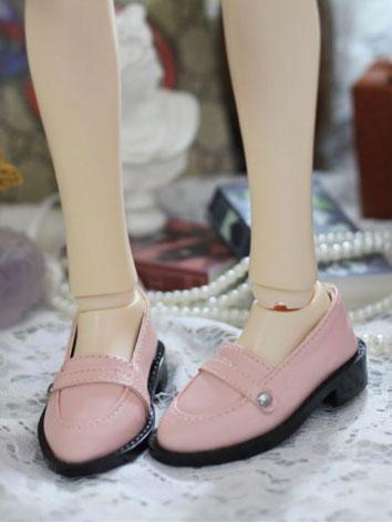BJD Shoes Black/Brown/Pink Leather Shoes for MSD Size Ball-jointed Doll