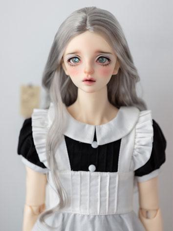 BJD Wig Silver Gray Long Hair for SD Size Ball-jointed Doll
