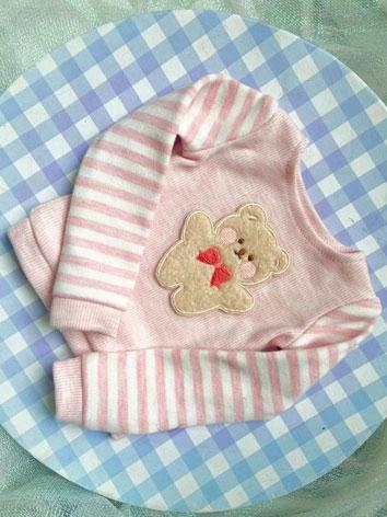 BJD Clothes Bear Striped Sweatshirt for SD/DD/MSD Size Ball-jointed Doll