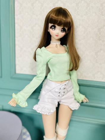 BJD Clothes Mint Top and White Shorts Suit for SD/DD Size Ball-jointed Doll