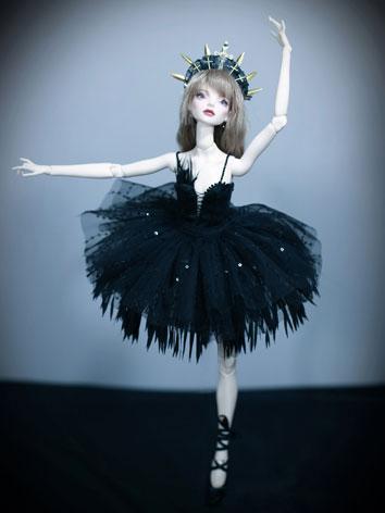 BJD Clothes Black Ballet Dress Suit for OB27/Blythe/MSD/SD/SD16 Size Ball-jointed Doll