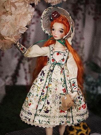 BJD Clothes Strawberry Garden Dress Suit for OB27/Blythe/YOSD/MSD/SD Size Ball-jointed Doll