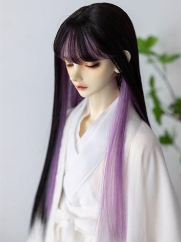 BJD Wig Highlight Long Straight Hair for SD Size Ball-jointed Doll