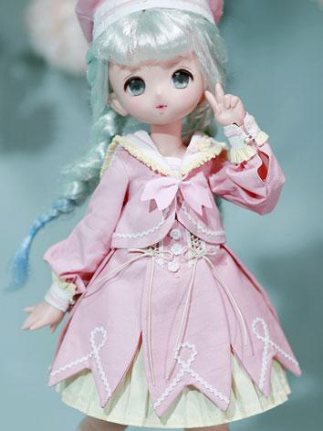 BJD Clothes Sakura Sailor Suit for OB27/Blythe/YOSD/MSD Size Ball-jointed Doll