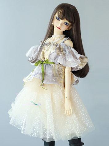 BJD Clothes Silk Top + Puffy Skirt for SD16/DD Size Ball-joint Doll