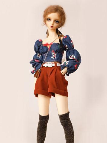 BJD Clothes Dark Blue Top + Shorts + Stockings for SD16/DD Size Ball-joint Doll