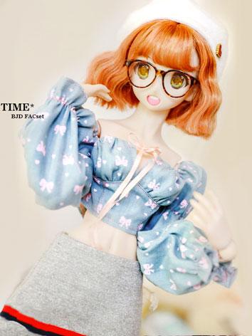 BJD Clothes Light Blue Denim Top for SD16/DD Size Ball-joint Doll