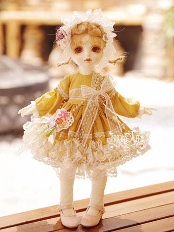 BJD Clothes Girl Yellow Dress for YOSD Size Ball-jointed Doll