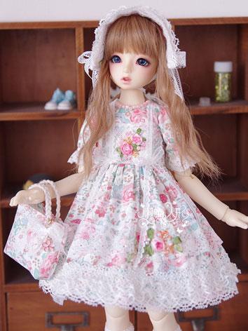 BJD Clothes Rose Dress Set for MSD Size Ball-jointed Doll