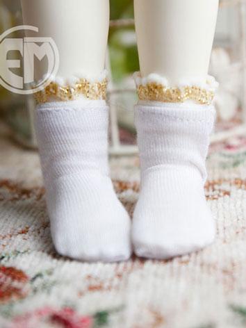 BJD Socks White Cotton Socks for YOSD Size Ball-jointed Doll