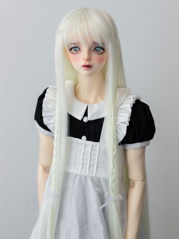 BJD Wig White/Gray/Purple Long Hair for SD Size Ball-jointed Doll