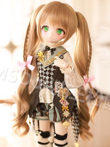 BJD Wig Girl Double Ponytail for SD/MSD/YOSD Size Ball-jointed Doll