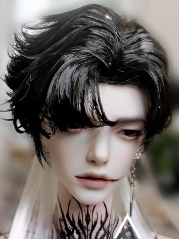 BJD Wig Male Black Short Hair for SD Size Ball-jointed Doll