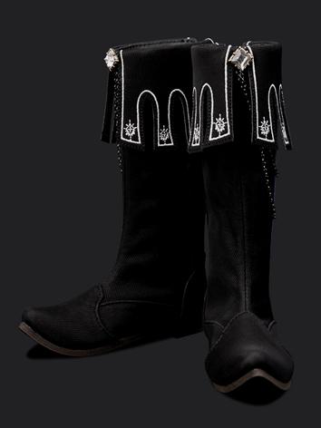 BJD Shoes Jacob Black Boots CDXZ71-0001 for 71cm Size Ball-jointed Doll