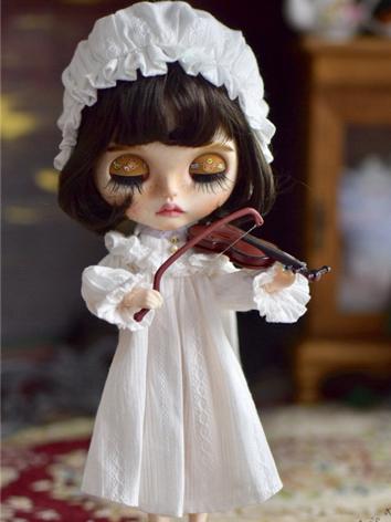 BJD Clothes White Nightdress Set for Blythe/YOSD/MSD/SD/70cm/75cm Size Ball-jointed Doll