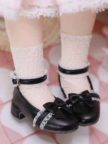 BJD Shoes Black Buckle Shoes for MSD Size Ball-jointed Doll