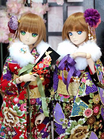 BJD Clothes Girl Kimono Dress Fit for SD/DD Size Ball-jointed Doll