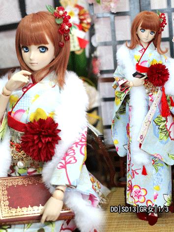 BJD Clothes Girl Kimono Dre...