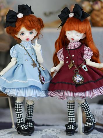 BJD Clothes Girl Wine/Blue Suit for YOSD Size Ball-jointed Doll