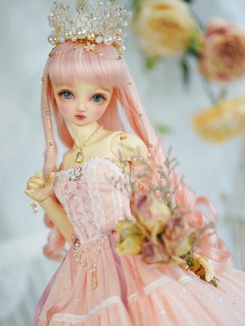 BJD Clothes Pink/Green Princess Dress Crown Suit for SD/SDGR Size Ball-jointed Doll
