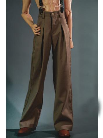 BJD Clothes Male Khaki Wide Leg Trousers for POPO68/SD17/70cm/75cm Size Ball-jointed Doll