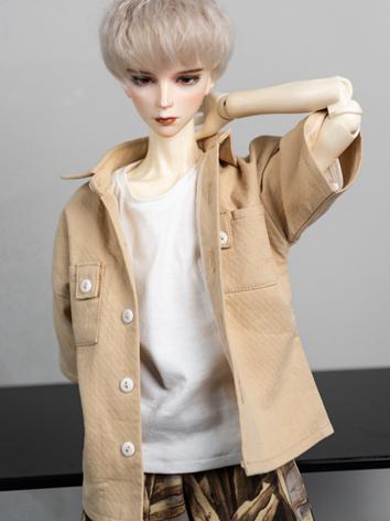 BJD Clothes Loose Cotton Short-sleeved Shirt for MSD/SD/70cm/75cm Size Ball-jointed Doll