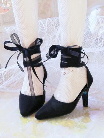 BJD Shoes Pointed Toe Strappy Heels for MDD/SD16/DD Size Ball-jointed Doll
