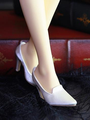 BJD Shoes Vintage Silk Satin Heels for SD16/DD Size Ball-jointed Doll
