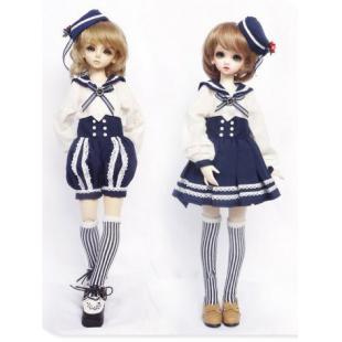 Details about   New White navy suit Sailor suit clothes For 1/3 1/4 1/6 BJD Doll 
