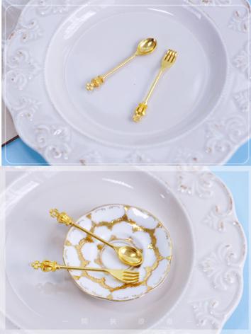 BJD Accessaries Tablewears Spoon and Fork E21 for SD/MSD Ball-jointed doll