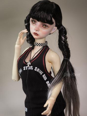 BJD Wig Girl Double Braids Hair Wig QQ-139 for SD Size Ball-jointed Doll